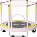 Fitinone Trampoline for Kids, 5 FT Indoor & Outdoor Toddler Trampoline with Safety Enclosure Net, Birthday Gifts for Kids, Gifts for Boy and Girl, Age 3-8