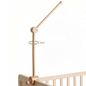 let's make Baby Crib Mobile Arm - Wooden Baby Mobile Crib Holder Height Adjustable for Hanging Baby Crib Attachment for Nursery Decor
