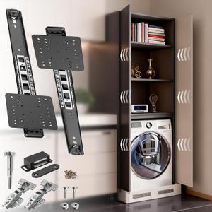 Drawer Slides,Pocket Door Slide, Pivot Door Slide Hardware Inset,Cabinet Pocket Door SlideCabinet Pocket Door Hardware Kit Fit for Inset Door, Cabinet Door (2, 12inch)