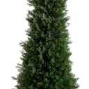 Nearly Natural 5-FT Artificial Cedar Tree, Indoor/Outdoor UV Resistant Faux Cedar Tree in Decorative White Planter for Front Porch Dcor