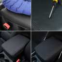 INTGET for 2025 Mazda CX5/CX-5 Accessories Center Console Cover for Mazda CX5 2025 2024 2023 2022 2021 2018 2019 2020 Leather Car Armrest Arm Rest Box Lid Dog Seat Protector(Black)