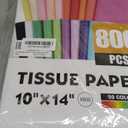 800 Sheets Tissue Paper, 20 Colors 10" X 14" Tissue Papers for Gift Bags Birthday Party Flower Decoration, Colored Tissue Paper Bulk for Packaging