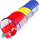 Kids Play Tunnel Tent for Toddlers, Colorful Pop Up Crawl Tunnel Toy for Baby or Pet with Breathable Mesh, Collapsible Gift for Boy and Girl Play Tunnel Indoor and Outdoor Game