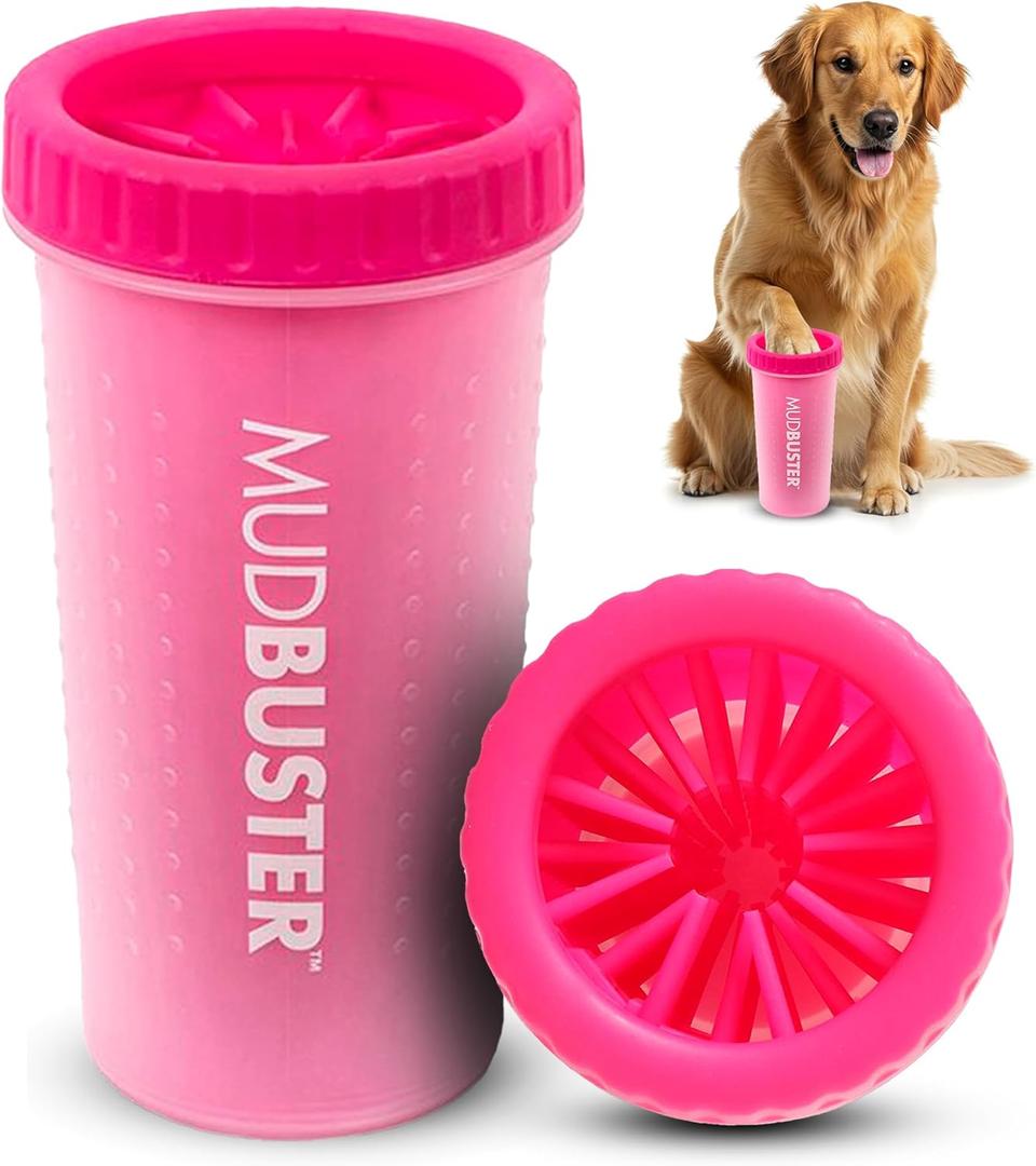 Dexas MudBuster Portable Dog Paw Cleaner, Pink Large Pet Supplies and Accessories