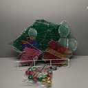 6 FT Lighted Artificial Christmas Tree Outdoor Dcor, Xmas Tree Decor with 100 LED Lights, Indoor Outdoor Light-up Christmas Decoration for Garden Lawn Yard