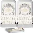 Paper Incense Kits 48 Pcs Lavender with White Sage, Burning Incense Papers with 1 Vintage Tin Case and Clips, Eliminating Bathroom, Kitchen, Pet, Aromatherapy Gifts for Women