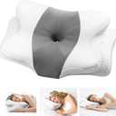 Neck Pillow - Memory Foam Pillow for Side, Back & Stomach Sleepers with Ergonomic Support, Cervical Neck Pillow for Neck Pain Relief, Dreamers Relief Pillow for Office, Travel & Home, Queen Size 24.8"Lx16.7"Wx5.51"H/3.9"H