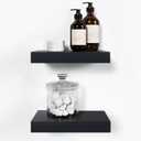 Homeforia Floating Shelf Black, 9×9" 4 Pack