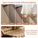 Jute Stair Landing Mat-Square Non Slip Stair Treads for Wooden Steps-Peel and Stick Stair Carpet Indoor, Adhesive Staircase Step Treads Residue Free, Natural Landing Mat for Stairs,31"x31" Beige