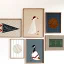 Sports Nursery Wall Art Decor Vintage Boys Room Canvas Pictures Baseball Sport Wall Decor Toddler Boys Basketball Poster Nursery Goose Prints Artwork for Kids Bedroom 12x16 Inch Unframed Set of 6