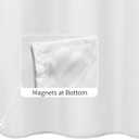 ALYVIA SPRING Long Fabric Shower Curtain Liner Waterproof - 72" x 78", Soft & Lightweight Long Shower Curtain with Magnets, Machine Washable - 72x78, White