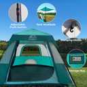 Hewolf Instant Tent for 4-6 Person Camping, Waterproof Easy Pop Up Tent Sets Up in 60 Seconds for Family Outdoor Hiking & Backpacking with Carry Bag