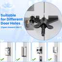 5 x Black Portable Door Lock Home Security Door Locker Travel Lockdown Locks for Additional Safety and Privacy Perfect for Traveling Hotel Home Apartment College (1 Pack)