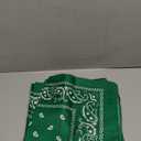 Vamqor 12pcs Bandana for women and men 100% Cotton Custom Fashion Paisley Design Multifunctional Outdoor Square Handkerchief (Green)