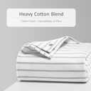 Farmhouse Shower Curtain Grey Cotton Shower Curtains for Bathroom with Striped Tassel 72 X 72