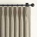 Greenish Gray Linen Curtains 84 Inch Length 2 Panels Set for Bedroom, Boho Pinch Pleated Blackout Dual Layer Thick Drapes 84 Inches Long Insulated Soundproof Window Curtain with Back Tab 