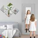 NKJVE Unbreakable Mirror Tiles Self Adhesive,8 Pcs 14”x 14” Toddler Mirror for Classroom Decor,Peel and Stick On Small Mirrors for Wall Decor,Shatterproof Plastic Mirrors Stickers for Kids Decorative