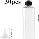 30 PCS 10 oz Plastic Squeeze Bottles, Round Dispensing Bottles with Twist Top Cap for Crafts, Kitchen, Household, Clear