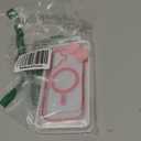 DLIIDCA Cute Cartoon 3D Bowknot Design Compatible for iPhone 15 Case, Kawaii Fun Design Transparent Magnetic Shockproof Protective case for Boys and Girls for iPhone 16 6.1" (Pink)