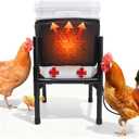 Heated Chicken Waterer,3 Gallon Chicken Poultry Water Heater with Stand for Winter with 8 Nipples + 4 Extras (black, 3 Gallon)