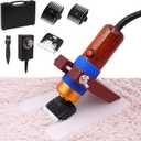 Carpet Trimmer with Shearing Guide, Rug Tufting Carver Clippers, Tufting Rug Clippers Kits, Electric Speed Adjustable Low Noise for Clean Handmade Rug Keep Tufted Rug Surface Uniform, 200W