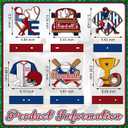 6 Pcs Baseball Party Table Decorations Baseball Wood Table Centerpieces Sports Wooden Sign Tabletop Decorations for Fans Club Sport Party Birthday Home School Desk Shelves Tiered Tray Decor