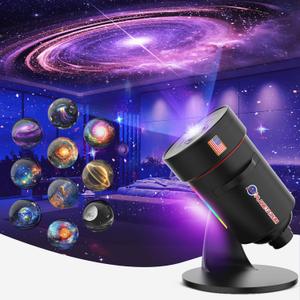 [2025 8th Gen] Star Projector, Galaxy Projector for Bedroom Night Light with Timer, Solar System Realistic Space Planetarium Projector Moon Lamp, Room Decor for Ceiling Kids Adults