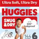 Huggies Snug & Dry Diapers Size 6, 144 Count