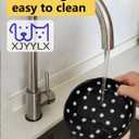 Elevated Mushroom Cat Bowls Ceramic, Raised Cat Bowls for Indoor Cats, Cute Whisker Fatigue Cat Bowl, Raised Dog Bowl Stand for Food and Water, Black 6" Wide for Adult Cats