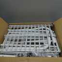 SUOERNUO Laundry Basket with Wheels Rolling Laundry Hamper Laundry Sorter Cart Shelf Hanging Rack, White