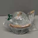 Tea Kettle, Vegoran 100 OZ / 3 Liter Whistling Tea Kettle, Tea Pots for Stove Top Food Grade Stainless Steel with Wood Pattern Folding Handle, Loud Whistle Kettle for Tea, Coffee, Milk (Green)