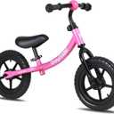 JOYSTAR Toddler Balance Bike 2 Year Old, Age 18 Months to 5 Years Old, No Pedal Bike with Adjustable Handlebar and Seat, Gift for 2-4 Boys Girls (Pink)