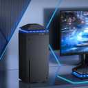 MENEEA Cooling Fan Dust Proof for Xbox Series X Console with Colorful Light Strip,Dust Cover Filter,Rubber Dust Plugs,Low Noise Top Fan with 3 Gears,Cooler&Light Independent Touch Switch, 2 USB Port