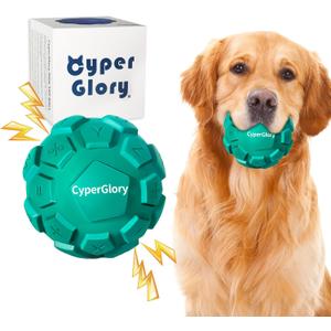 2 x Keyboard Design Dog Ball, Indestructible Squeaky Chew Toy for Aggressive Chewers, Interactive Ball Relieves Anxiety & Cleans Teeth, Durable Rubber for Large Medium Breeds Outdoor Waterproof