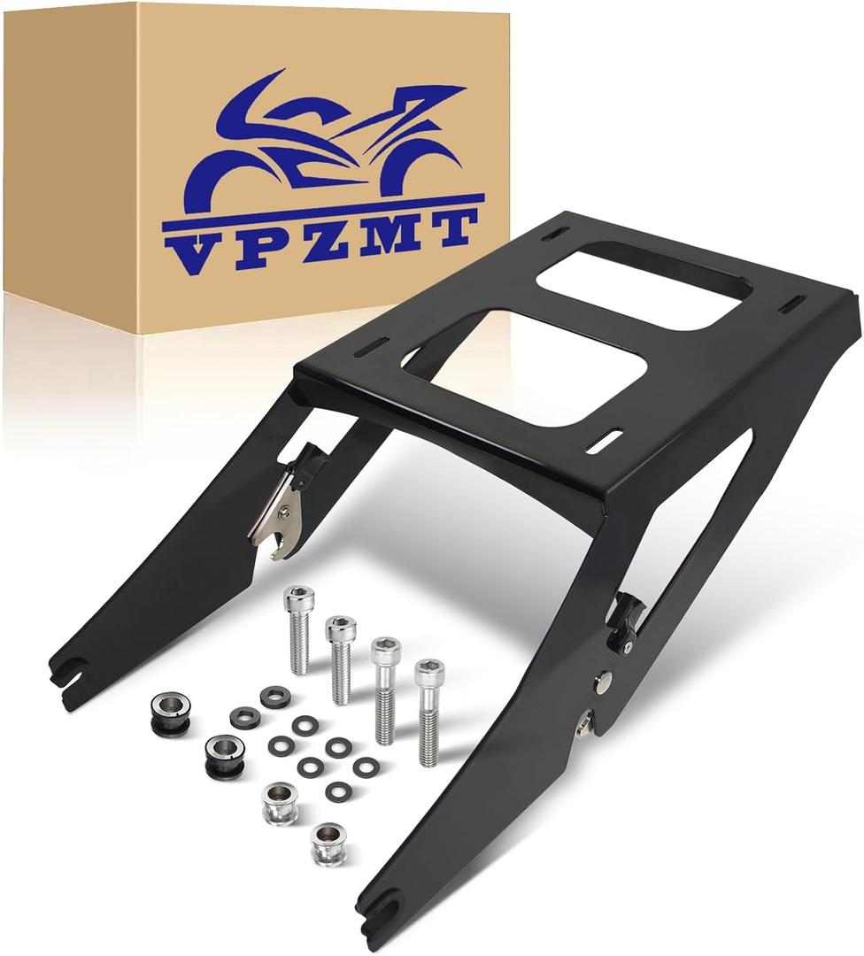 Detachable Two Up Tour Pack Mount Luggage Rack Compatible with Harley Softail Sport Glide FLSB 2018-2025 2020 Low Rider/S/ST (Black)