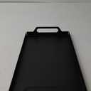 Black Metal Coffee Table Tray with Handles, Rectangle Serving Tray for Snacks, Vanity, Bathroom, and Kitchen Counter Organizer