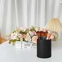 Pen Holder for Desk Pencil Organizer Cute Cup Holders Aesthetic (Black, 3.94" x3.15" x3.15")