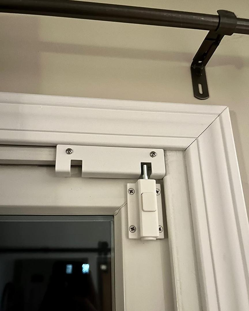 Sliding Door Security Lock - Sliding Patio Door Lock for Glass Doors, Child Safety Foot Locks (Sliding Glass Door Lock, 2, Count)