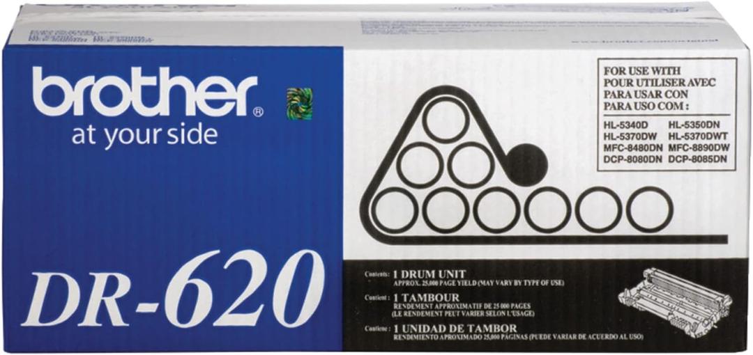 Brother Genuine Unit, DR620, Seamless Integration, Yields Up to 25,000 Pages, Black