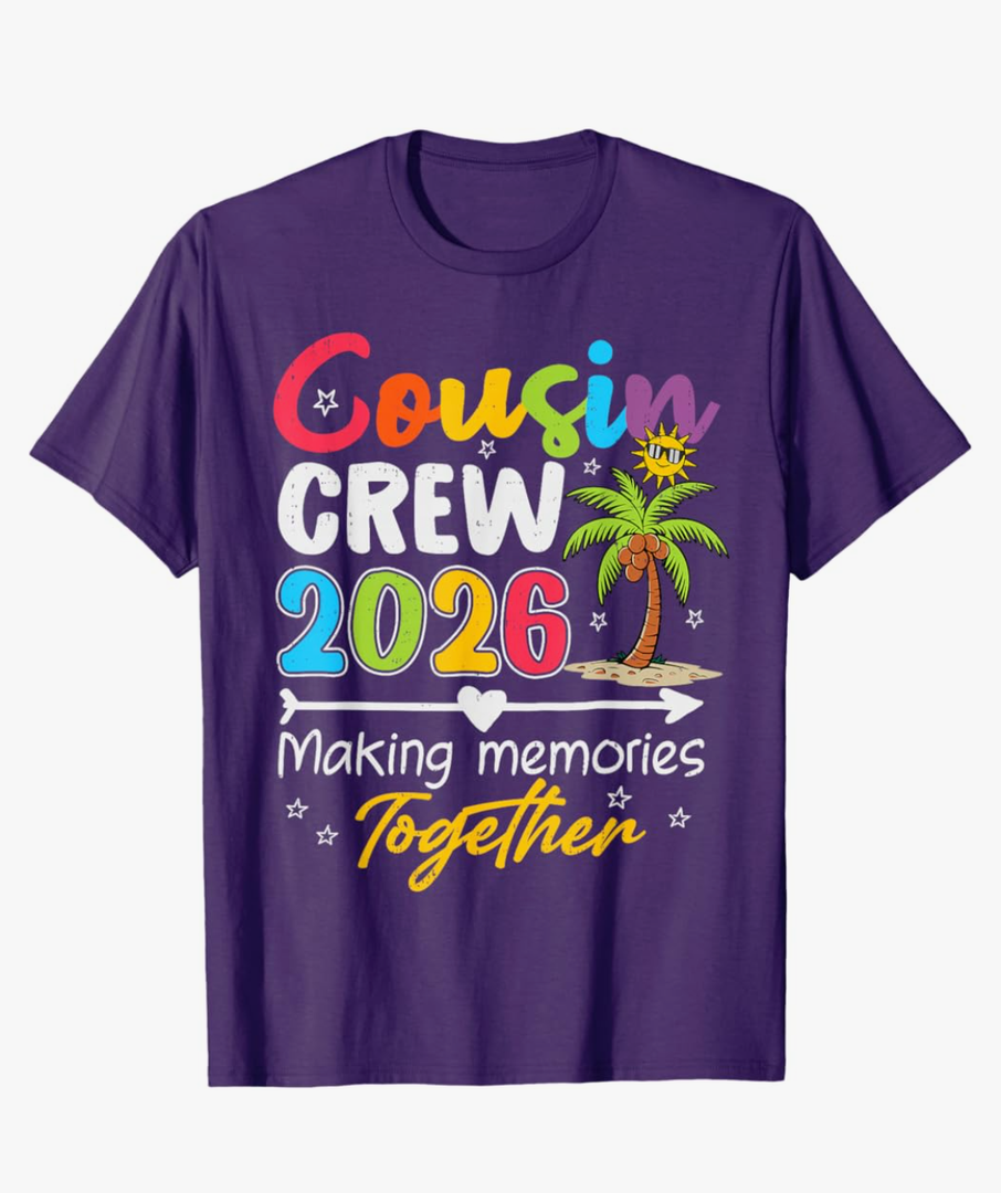 Cousin Crew 2026 Making Memories Family Matching Vacation T-Shirt Size L
