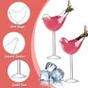 4 Pack Bird Cocktail Glasses, 160ml/5.4 Oz Bird Shaped Martini Glass, Clear Fancy Drinking Glasses, Unique Wine Glasses for champagne, Mixed Drinks, Party, Wedding and Home decor