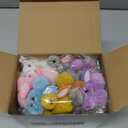 24 Pack Easter Egg Fillers with Easter Bunny Plush Easter Eggs with Toys Inside, Mini Easter Stuffed Animals Easter Eggs Hunts Party Favors Easter Basket Stuffers for Kids Toddler Teens Boys Girls