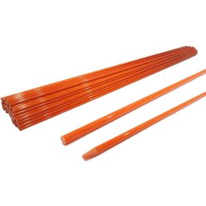 The ROP Shop | (Pack of 25) 1/4" Orange Walkway Poles Plain Markers, Heavyduty Fiberglass Rod