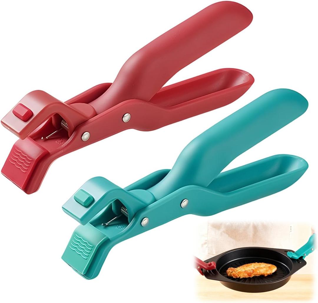 Hot Plate Grippers, Hot Plate Gripper Lifters Tongs, Multi-function Anti-Scald Bowl Clip,Silicone Non-slip Hot Dish Plate Holder, Portable Hot Bowls Tongs,Kitchen Utensil for Bowl, Dishes (Mix*2)