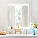 White Tension Curtain Rod for Windows 28 to 48 inch, Adjustable Expandable Pressure Spring Curtain Rod No Drilling, 7/8" Curtain Rod for Bedroom Doorway Closet Door