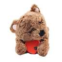 3T GROUP Puppy Heartbeat Toy Sleep Aid for Dog Heartbeat Stuffed Animal Toy for Puppy Essentials Anxiety Relief Plush Pillow Calming Aid Comfort Toys(Coffee)