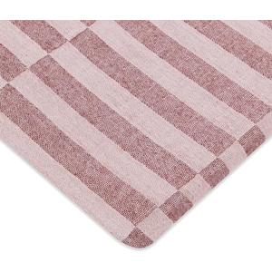 Babyletto Muslin Baby Bassinet Sheets for Girls & Boys - GOTS Certified Breathable Organic Cotton Cover - 360° Fitted, Soft & Cozy Rectangle Bedside Bassinet Sheets, Maroon Offset Stripe