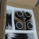 GOOD ALWAYS Plates and Bowls Sets, 16 Pieces Dinnerware Sets, Dishes Set for 4, Christmas, Kitchen Set is Home Essentials, Black & Red