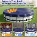 POOLACC Pool Covers for Above Ground Pools - 18 ft Round Winter Pool Cover, Extra Durable Cold- and UV-Resistant Heavy-Duty Swimming Pool Cover for Winterizing