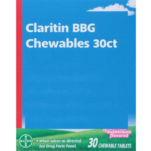 Claritin, Childrens Chewables Tablets Bubblegum, 30 Count